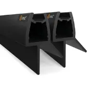 Quest Duschdichtung unten 100 cm, für Glas 6-8 mm, schwarz, 2 Stück -