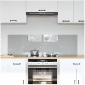 vidaXL Küchenrückwand 2 stk. Hellgrau 70 x 40 cm Gehärtetes Glas