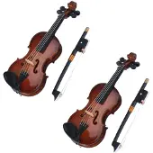 Torribaly 2X Geschenke Violine Musikinstrument Miniatur-Nachbildung mit Etui, 8X3cm