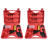 Torribaly 2X Manuelles Vakuumpumpenset, Bremsflüssigkeitsauslasswerkzeug, Autoreparaturwerkzeug, Aluminiumpumpendruck-Vakuummessgerät-Detektor