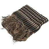 Torribaly Unisex Schal Polyester Leichtgewichte Karierte Quaste Arab Desert Shemagh, Beige