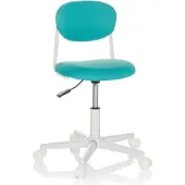 Hjh OFFICE Kinderdrehstuhl KIDDY BASE I Schreibtischstuhl für Kinder höhenverstellbar ohne Armlehnen Stoff