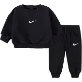 Nike Kids Essential Fleece Crew Langarm-set Schwarz 24 Months Jungen,Mädchen Schwarz 24 Months