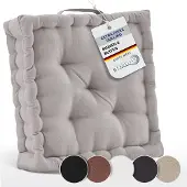 Beautissu STUHLKISSEN Mila 50/50/10cm Taupe