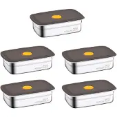 ISTOVO Hochwertige Bento-Box Aus Lebensmittelechtem Edelstahl, 5 Stück