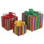 Semoic Geschenkbox Unter Dem Weihnachtsbaum, Leuchtende Dekorative Geschenkbox, Regenbogen-Geschenkbox, Leuchtende Geschenkbox