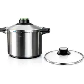 Elma Schnellkochtopf , 8 Liter, Edelstahl – für schnelles und gesundes Kochen –