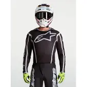 Alpinestars Fluid Apex V2 Motocross-Jersey [schwarz/silber] Größe: L