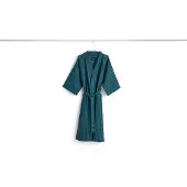 HAY Bademantel Waffel Stripe Petrol Blue-Einheitsgröße