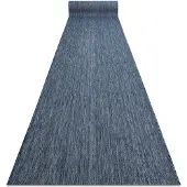 Rugsx Läufer SISAL SION Melange flach gewebt dunkelblau 70cm 70x400 cm