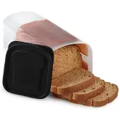 Semoic Transparenter Brotkasten Aus Kunststoff, Frischhalte-Toast-Aufbewahrungshalter mit Deckel, Brot-Knusper-Brot-Aufbewahrungsbehälter,B