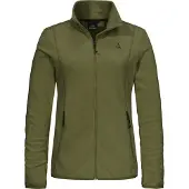 Schöffel Fleecejacke SCHÖFFEL "Fleece Jk Style Ash WMS", Damen, Gr. 34, grün (6875, grün), Oberstoff: 100% Polyester, regular fit, hoch geschlossener Ausschnitt, Jacken Fleecejacke