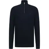 Mustang Herren Strickpullover - Everett, Troyer-Zip-Kragen, Regular Fit, Baumwolle Dunkelblau / 3XL