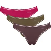 Sloggi String "String GO Crush String C3P 3er Pack", Damen, Gr. M, bunt (pink, grün), Obermaterial: 95% Baumwolle CO. 5% Elasthan EL., Unterhosen String