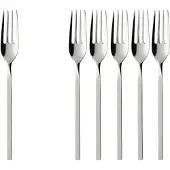 Villeroy & Boch Tafelgabel "Tafelgabel NewWave 203 mm 6er Set silber", silber, B:5mm, Essgabeln, Tafelgabel, Spülmaschinenfest