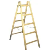 Proregal Sprossenstehleiter ECO Germany | 2x10 Sprossen | 2,94m Länge | Holzleiter Klappleiter