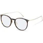 Rodenstock PANTOS Azetat Brillen in Dark Havana, Gold für Damen, Brille mit Sehstärke, optional mit Sonnenbrillen tönung oder Blaulichtfilter (Modell R7135)