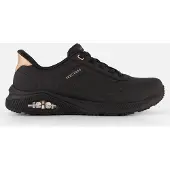 SKECHERS Slip-On Sneaker "ARCH FIT UNO", Damen, Gr. 37, Textil, schwarz (schwarz uni), Lederimitat, Schuhe Slip-On Sneaker, Schlupfschuh, Halbschuh, Freizeitschuh mit Slip ins