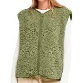 Roxy - Polaire sans manches - Best Town Vest Oil Green Outline Mo für Damen aus Nylon - Größe L - Khaki
