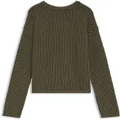 BOSS für Damen. 50566859 Jersey Farde grün (XL), Lässig, Häkeln, Langarm