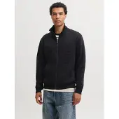 Jack & Jones Sweatjacke "JJEBRADLEY SWEAT ZIP HN NOOS" Materialmix, regular fit