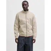 Jack & Jones Sweatjacke "JJEBRADLEY SWEAT ZIP HN NOOS" Materialmix, regular fit