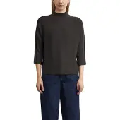 Comma Stehkragenpullover , Damen, Gr. 36, braun, Strick, Obermaterial: 80% Viskose, 20% Polyamid, normal normal, ohne Ausschnitt, Pullover Stehkragenpullover, 3/4 Ärmel, Viskosemix, Topseller