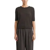 Comma Strickpullover Sommer-Wollpullover mit Kurzarm