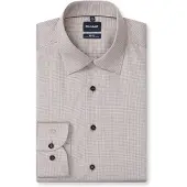 Olymp Langarmhemd "Level Five", Herren, Gr. 38, N-Gr, beige (braun), Web, Obermaterial: 97% Baumwolle, 3% Elastolefin, 2-Knopf-Manschette, Hemden Langarmhemd, Businesshemd, Body Fit, Kentkragen