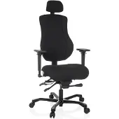 Hjh OFFICE XXL Drehstuhl 24 HOURS BASIC Bürostuhl gepolstert bis 150 kg belastbar mit Armlehnen (höhenverstellbar) Stoff für Büro, Zuhause