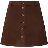 Pieces Pcrakel Brushed Hw Minirock | Braun | M