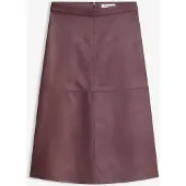 Bonprix Midirock aus Lederimitat, Regular Fit, Midi-Länge, eleganter Stil