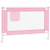 Syfax Kleinkind-Bettschutzgitter Rosa 100x25 cm Stoff