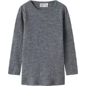 Name it Langarmshirt "NMNWAX WOOL RIB LS TOP NOOS" aus reiner Merinowolle
