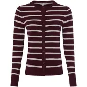 Marie Lund Strickjacke in bordeaux ecru - 0001 | Gr.: S