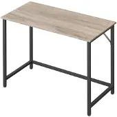 BellaFurn Heimarbeitstisch, stabiler Computertisch, einfach zu montieren | Greige-Schwarz | 100x50x75cm