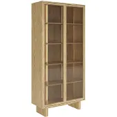 Vente-unique Vitrinenschrank Terlona Naturfarben Hell 93.5 cm