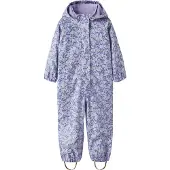 Name it Regenanzug m. Fleece - PU - NmfDry10 - Lavender m. Blume - - 5 Jahre (110) - Regenanzüge