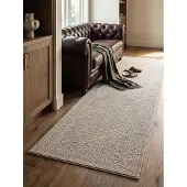 KADIMA DESIGN TEPPICHLÄUFER Uni KASOS Polyester Beige 80 x 150 cm