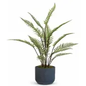 Fleur Ami Kunstpflanze mit Topf Schwertfarn 90 cm mit Solco Topf Anthrazit