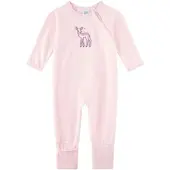 Sanetta Nicki-Schlafoverall mit Klappfuß Reh, rosa, 68