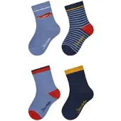 Sterntaler Socken 4er-Pack Auto in mittelblau | Gr.: 26