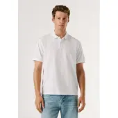 Pepe Jeans Herren-Poloshirt, kurzärmelig, weiß