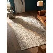 KADIMA DESIGN Flachgewebe-Teppich Ethno Creme 140x200 cm Ethno-Streifen