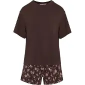 Hunkemoller Pyjama Set Loose Braun