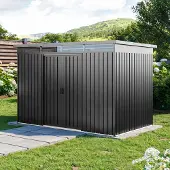 PRIMEYARD 260 x 160 cm Gerätehaus, Perlgrau - (GFPV01011)