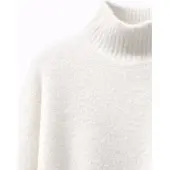 MixRay Übergroßer gerippter Rollkragenpullover