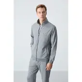 Tommy Life Herren Sweatshirt mit Reißverschlusskragen und Hose Set
