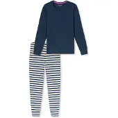Schiesser Schlafanzug "Casual Essentials" 2 Baumwolle, Rundhalsausschnitt, langärmelig