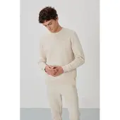 Tommy Life Herren Baumwoll-Polyester Fleece Sweatshirt und Hose Set